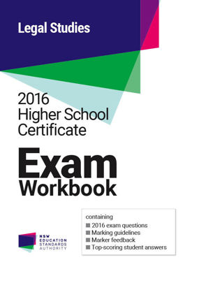 Picture of 2016 HSC Legal Studies Exam Workbook